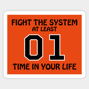 Dukes of Hazzard - Fight The System (BLACK) Sticker